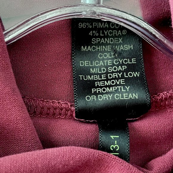 Peruvian Connection Pima Cotton Extreme T-Neck Stretch Turtleneck Top Size L - Picture 5 of 13